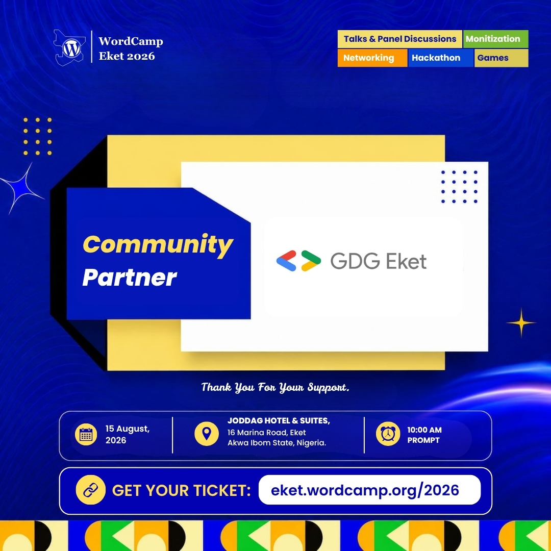 Community Partner : Google Developer Group (GDG) Eket