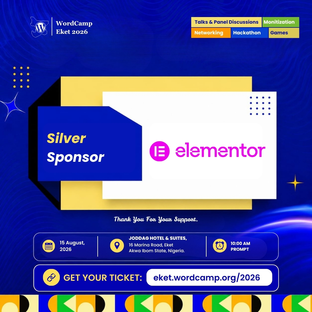 Announcing Elementor – Silver Sponsor of WordCamp Eket 2026!
